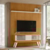 Painel Bancada Tv 65 Pol 245x179 cm Premium Cinamomo Off White MADETEC