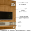 Painel Bancada Tv 65 Pol 245x179 cm Premium Cumaru Opala MADETEC
