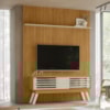 Painel Bancada Tv 65 Pol 245x179 cm Premium Cumaru Opala MADETEC