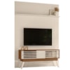 Painel Bancada Tv 65 Pol 245x179 cm Premium Naturale Off White MADETEC