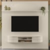 Painel Bancada Tv 75 Pol 245x238 cm Bugatti Calacata Off White MADETEC