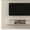 Painel Bancada Tv 75 Pol 245x238 cm Bugatti Calacata Off White MADETEC