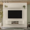Painel Bancada Tv 75 Pol 245x238 cm Bugatti Calacata Off White MADETEC