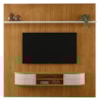 Painel Bancada Tv 75 Pol 245x238 cm Bugatti Cinamomo Off White MADETEC