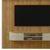 Painel Bancada Tv 75 Pol 245x238 cm Bugatti Cumaru Opala MADETEC