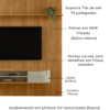 Painel Bancada Tv 75 Pol 245x238 cm Bugatti Cumaru Opala MADETEC