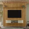 Painel Bancada Tv 75 Pol 245x238 cm Bugatti Cumaru Opala MADETEC