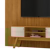 Painel Bancada Tv 75 Pol 245x238 cm Laguna Cinamomo Off White MADETEC