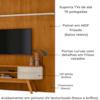 Painel Bancada Tv 75 Pol 245x238 cm Laguna Cinamomo Off White MADETEC
