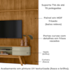 Painel Bancada Tv 75 Pol 245x238 cm Laguna Cumaru Opala MADETEC