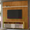 Painel Bancada Tv 75 Pol 245x238 cm Prestige Cinamomo Off White MADETEC