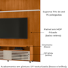 Painel Bancada Tv 75 Pol 245x238 cm Prestige Cinamomo Off White MADETEC