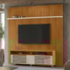 Painel Bancada Tv 75 Pol 245x238 cm Prestige Cinamomo Off White MADETEC