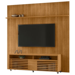 Painel Bancada Tv 75 Pol 245x238 cm Prestige Cumaru MADETEC