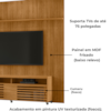 Painel Bancada Tv 75 Pol 245x238 cm Prestige Cumaru MADETEC
