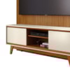 Painel E Bancada Tv 65 Pol 245x179 cm Milo Cinamomo Off White MADETEC