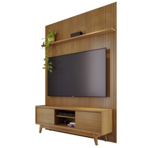 Painel E Bancada Tv 65 Pol 245x179 cm Milo Cumaru MADETEC