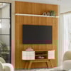 Painel E Bancada Tv 65 Pol 245x179 cm Silverstone Cinamomo Off White MADETEC