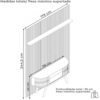 Painel E Bancada Tv 65 Pol 245x179 cm Silverstone Naturale Off White MADETEC