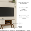 Painel E Bancada Tv 65 Pol 245x179 cm Silverstone Naturale Off White MADETEC