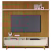 Painel E Bancada Tv 75 Pol 245x238 cm Luna Cinamomo Off White MADETEC