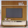 Painel E Bancada Tv 75 Pol 245x238 cm Luna Cinamomo Off White MADETEC