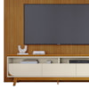 Painel E Bancada Tv 75 Pol 245x238 cm Luna Cinamomo Off White MADETEC