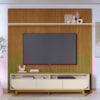 Painel E Bancada Tv 75 Pol 245x238 cm Luna Cinamomo Off White MADETEC
