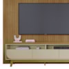 Painel E Bancada Tv 75 Pol 245x238 cm Luna Cumaru Opala MADETEC