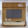 Painel E Bancada Tv 75 Pol 245x238 cm Luna Cumaru Opala MADETEC
