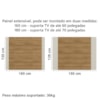 Painel Extensivel Para TV 70 Pol Dub Nature Off White PLLA