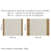 Painel Extensivel Para TV 70 Pol Dub Off White Nature PLLA