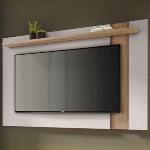 Painel Extensivel Tv 70 Pol 180 cm Leme Off White Freijo Colibri