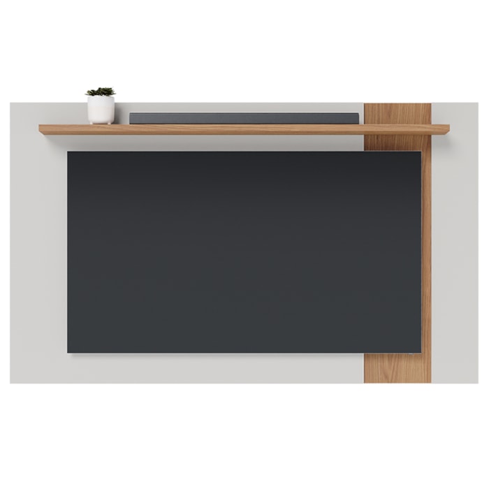 Painel Extensivel Tv 70 Pol 180 cm Leme Off White Matte Freijo Colibri