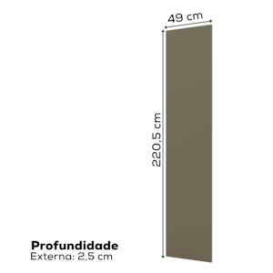 Painel Fechamento Lateral 221X49 cm MDF Connect C429 Duna Henn