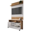 Painel Guaratuba E Rack Pipa Tv 48 Pol 108 cm Cinamomo Off White BECHARA