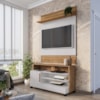 Painel Guaratuba E Rack Pipa Tv 48 Pol 108 cm Cinamomo Off White BECHARA