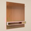 Painel Home Para TV 65 Pol Detroit 220X161 cm Off White Nature Tebar