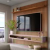 Painel Home Para TV 75 Pol Detroit 220X231 cm Off White Nature Tebar