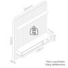 Painel Home Para TV 75 Pol Detroit 220X231 cm Off White Nature Tebar