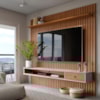 Painel Home Para TV 75 Pol Detroit 220X231 cm Off White Nature Tebar