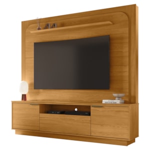 Painel Home Theater Nilo Para Tv 75 Pol 2 Portas 200 cm Cinamomo Madetec