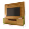Painel Home Theater Nilo Para Tv 75 Pol 2 Portas 200 cm Cinamomo Madetec