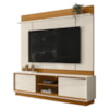 Painel Home Theater Siena Para Tv 75 Pol 2 Portas 184 cm Cinamomo Off White Madetec