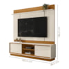 Painel Home Theater Siena Para Tv 75 Pol 2 Portas 184 cm Cinamomo Off White Madetec
