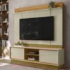 Painel Home Theater Siena Para Tv 75 Pol 2 Portas 184 cm Cumaru Opala Madetec