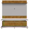 Painel Icarai E Rack Guarapari Tv 75 Pol 180 cm Naturalle Off White BECHARA