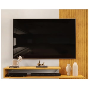 Painel Para Tv 50 Pol 136 cm Nando Cedro Bali Dj Moveis