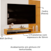 Painel Para Tv 50 Pol 136 cm Nando Cedro Bali Dj Moveis