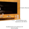 Painel Para Tv 50 Pol 136 cm Nando Cedro Cedro DJ Moveis